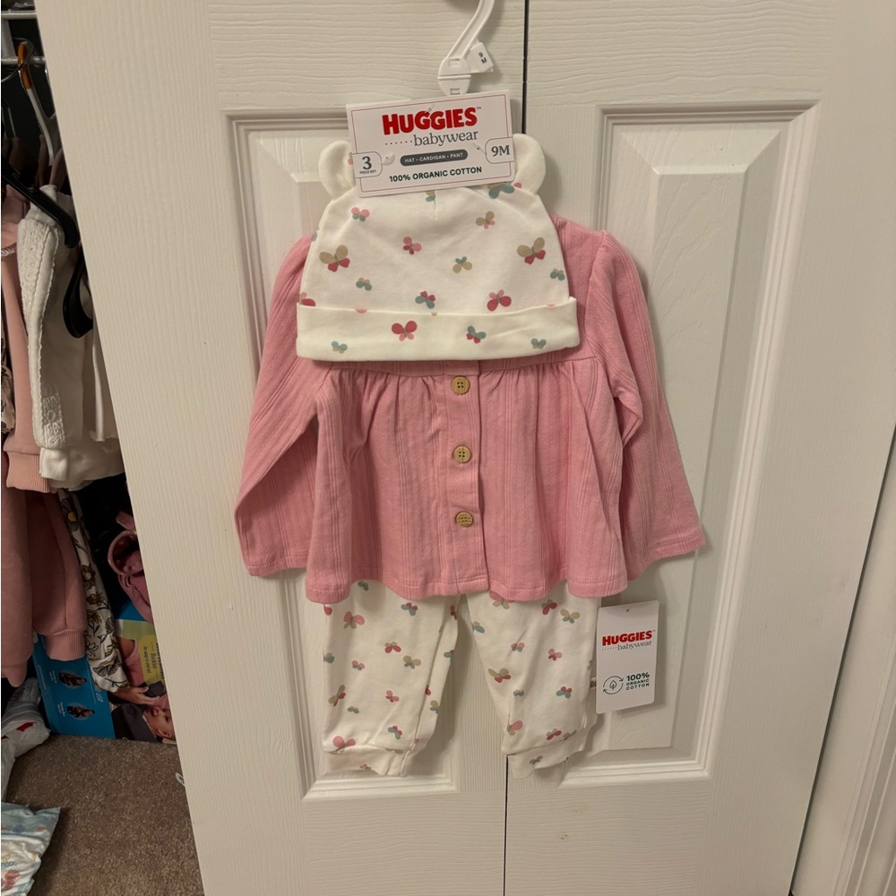 Huggies Pink and White Baby Set